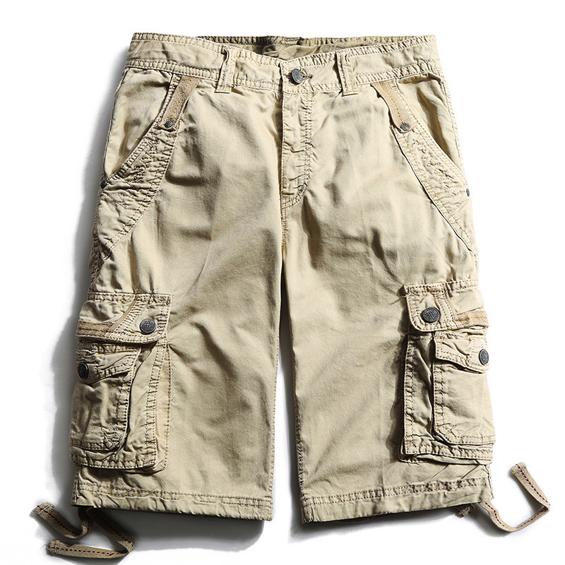 

2021 Luyzjzen Cargo Men of the Solid Cotton Short Pants New Tag Clothings Summer Shorts Homme 1030 DKJB, Haji