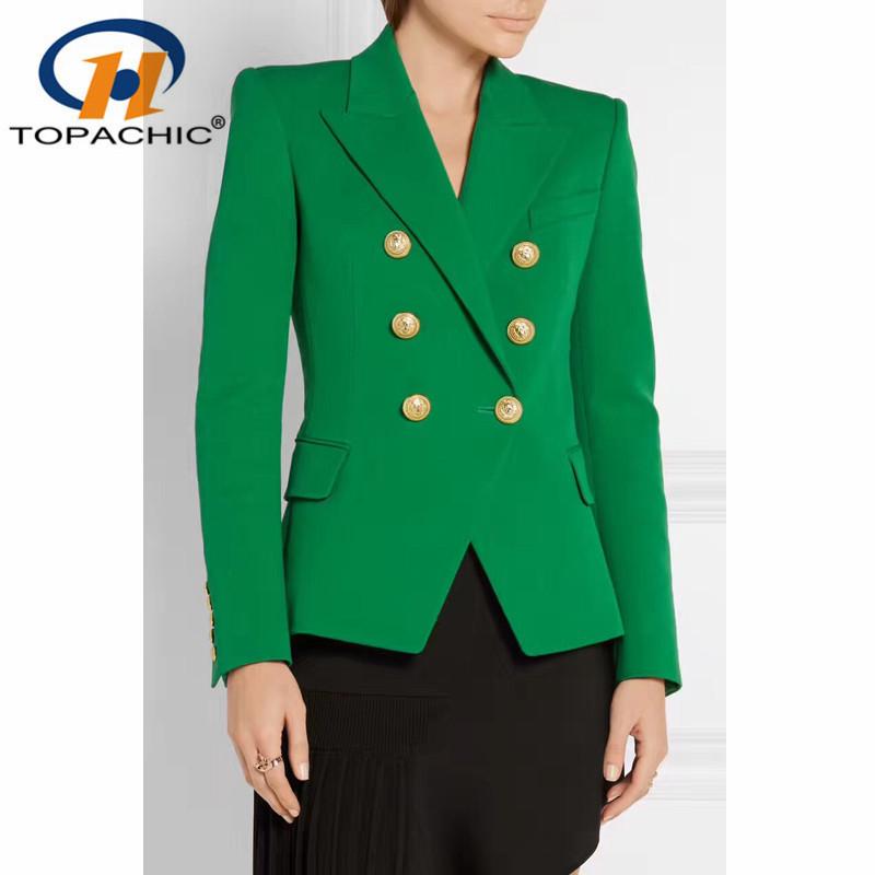 

10.29 Limited GREEN Double Breasted Blazer Slim Waist Shoulder Notched lapels Woman Fashion 2020 Autumn Winter