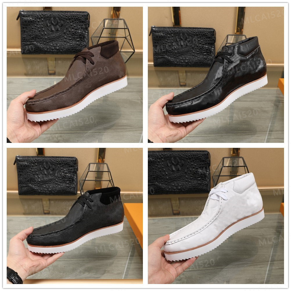 

New Luxurys Designers MODS Ankle Boots Walking Top Grain leather Man Women High shoes Ebony Classical Causal Sneakers Size38-44#, Other