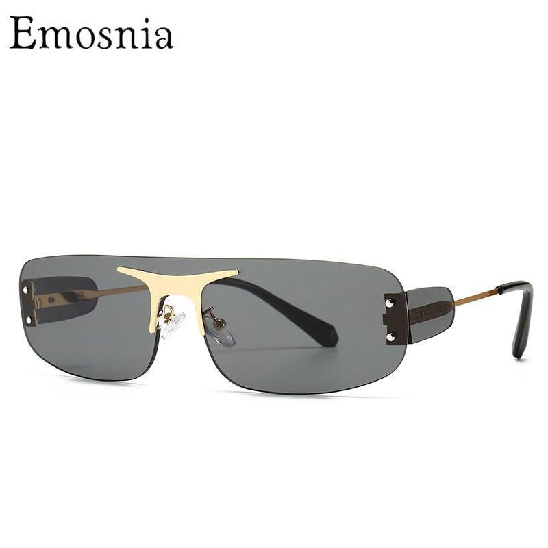 

Vintage One Piece Rimless Sunglasses Women Frameless Metal Retro Sun Glasses Travel Men Square Red Eyeware UV400 High Quality