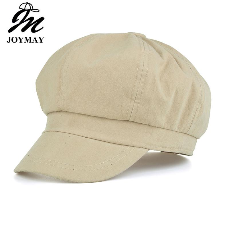 

Joymay 2020 High quality Fashion New Women Wool Solid color Beret Female Bonnet Caps Winter Warm Hat Cap BR013, Black