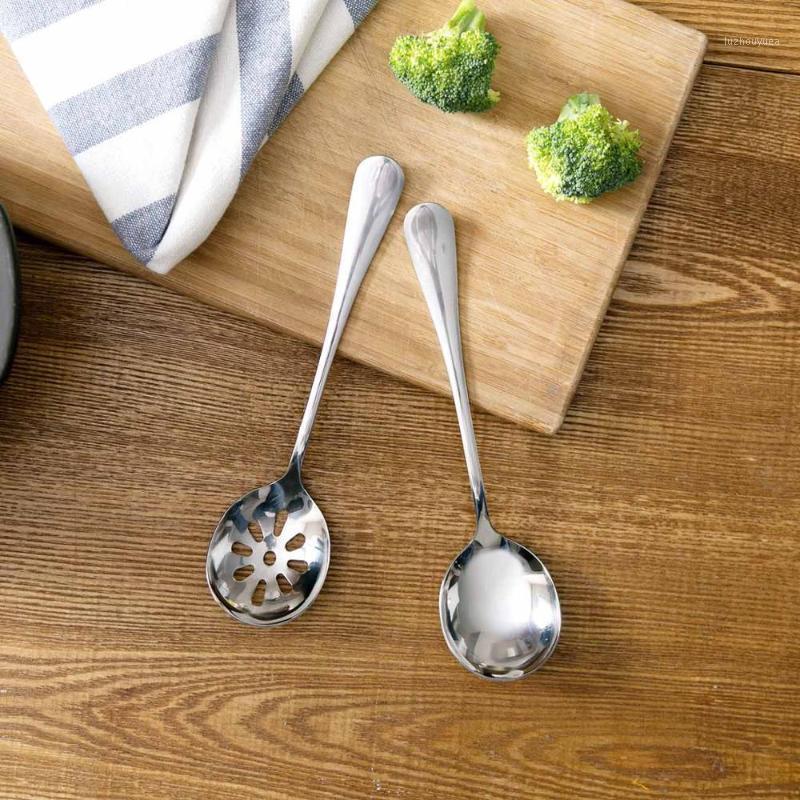 

19CM Stainless Steel Large Hot Pot Soup Spoon Household Long Handle Colander Spoon Kitchen Accessories Cooking Tools1