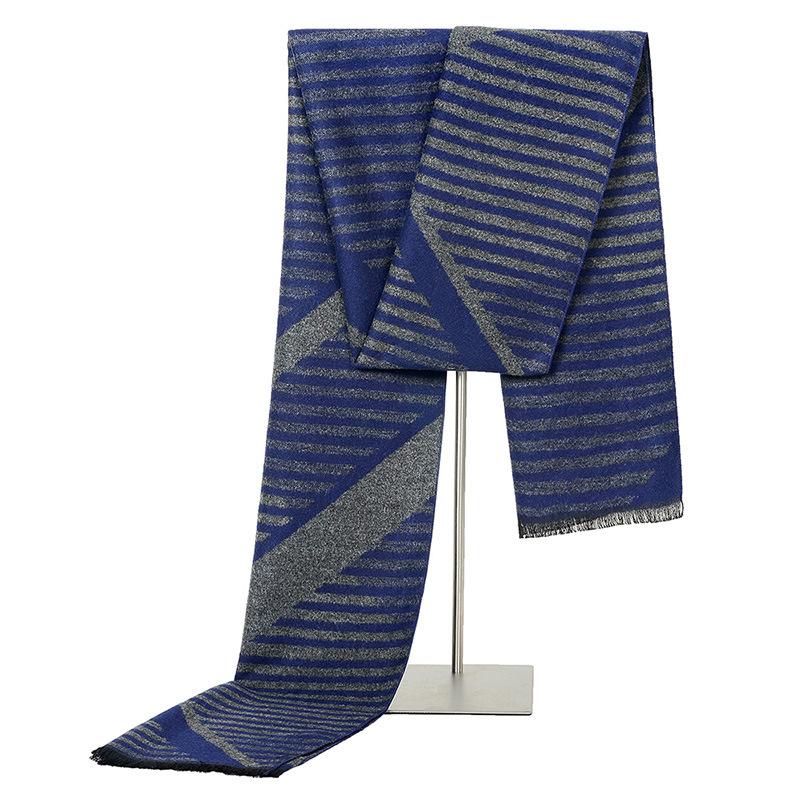 

Autumn and winter scarf men's business casual winter warm scarf tangent stripe fashion wild wholesale