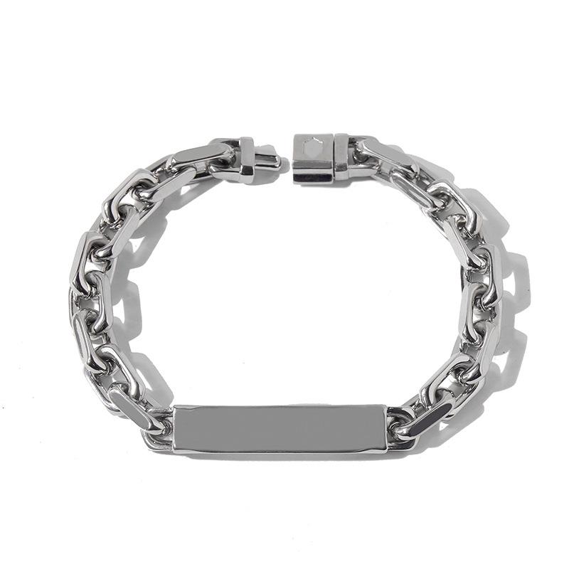 

Popular Japan Korea For Men Women Cuff Bracelets Gifts Upper Arm Square Chain Luxury Jewelry 2021 New Vintage Designer Wholesale