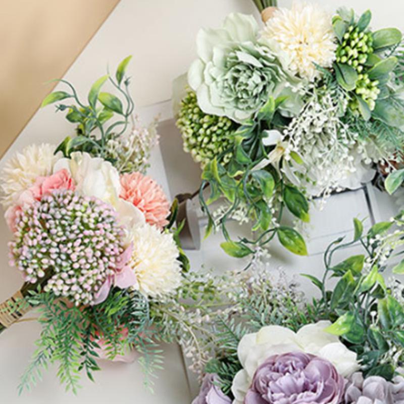 

Simulation Hydrangea Artificial Rose Flower Bouquet Wedding Party Decor Diy Handmade Wreath Gift Scrapbooking Craft Fake Flowers1, Blue