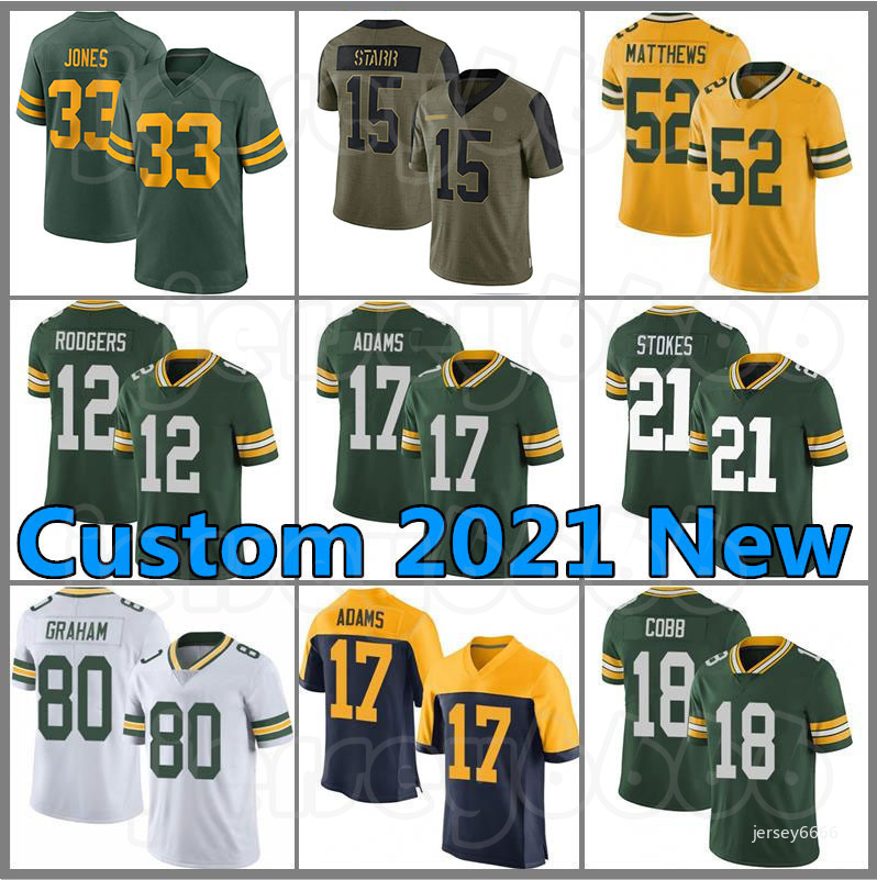 

Darnell Savage Jr 21 Eric Stokes Custom 12 Aaron Rodgers Football Jersey Mens 33 Aaron Jones Jaire Alexander Davante Adams David Bakhtiari Brett Favre AJ Dillon Women, Custom men (baozhuanggong)