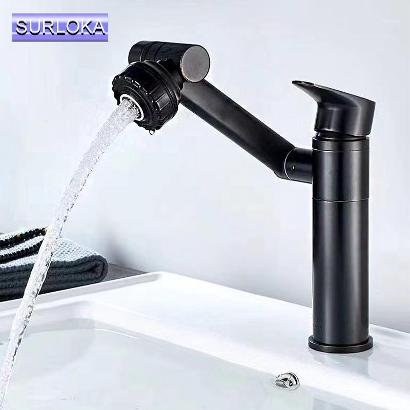 

Free Shipping Basin Sink Faucet 360 Degree Rotation Kitchen Faucet Bathroom Hot Cold Mixer Water Taps Single Handle Brass Tap1