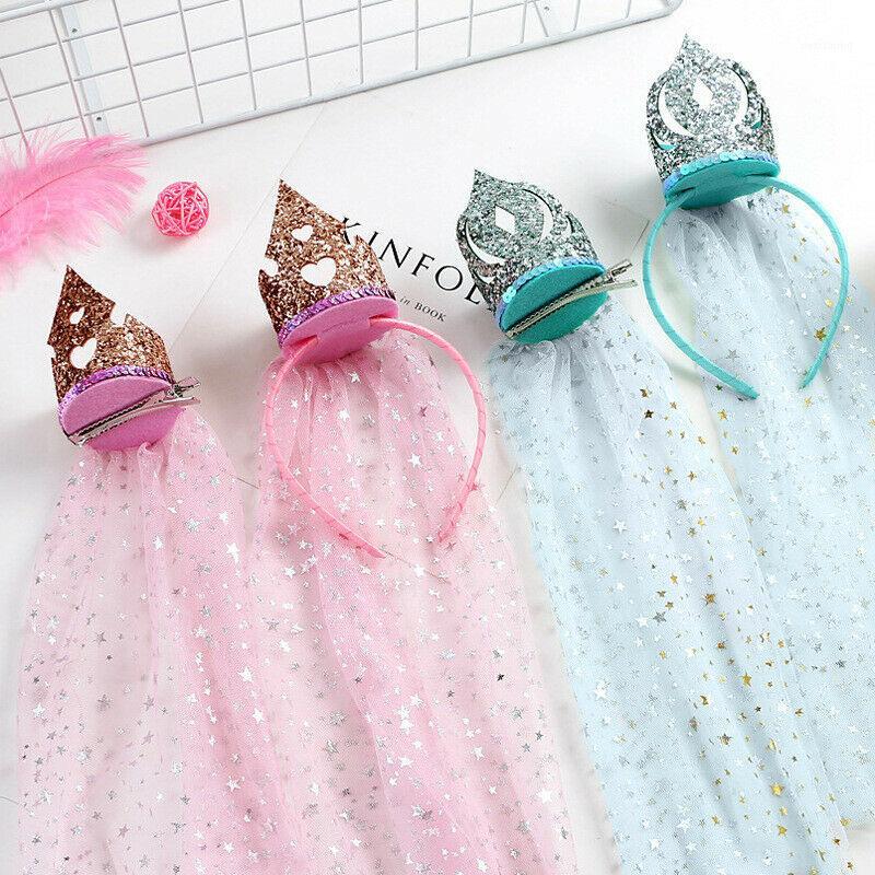 

Baby Girl Head Accessories Birthday Party Princess Headband Hairpin Cosplay Prop1