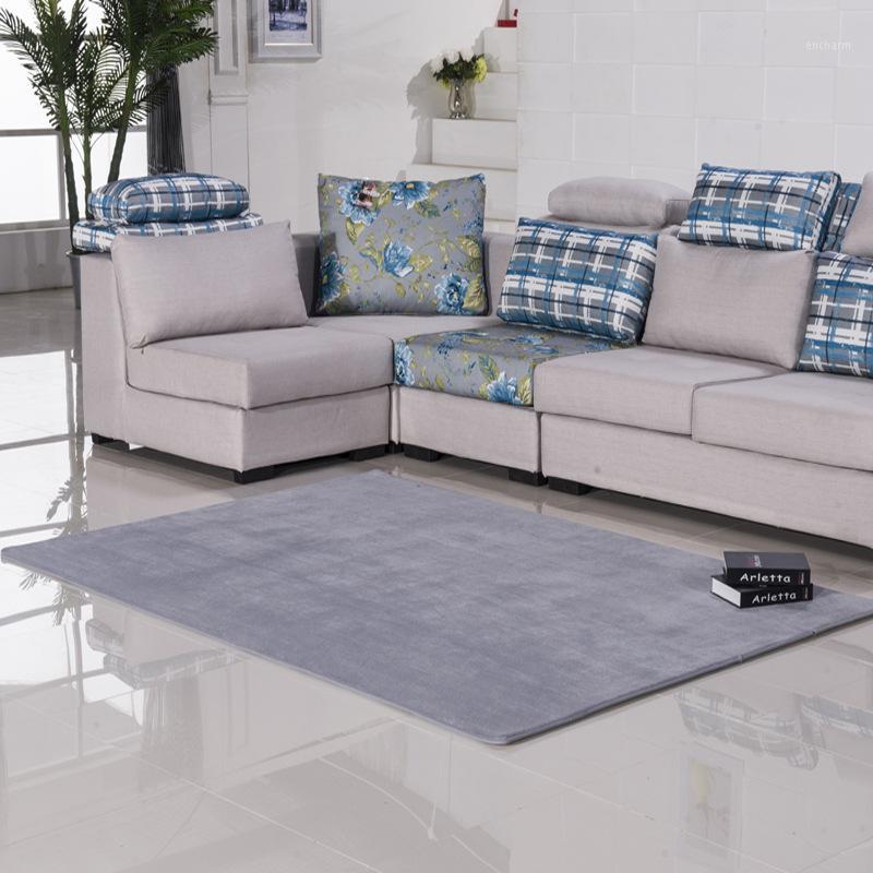 

Coral Fleece Thick Solid Color Carpet Bay Window Cushion Living Room Bedroom Coffee Table Blanket Non-slip Rug Bedside Yoga Mats1, Rose red