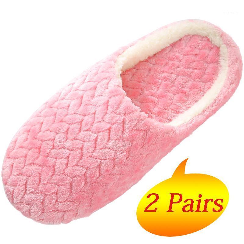 

2 Pairs Fur Slides Winter Shoes Woman Home Slippers Unisex Sliders Shoes Bedroom Mules Furry Slippers Indoor Loafer pantufa1, Gray