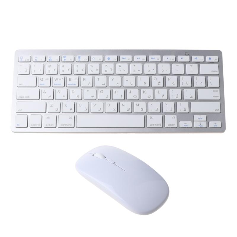 

2.4G Wireless Ultra Thin Full Size Silent Keyboard Mouse Set for Notebook Laptop B2QF