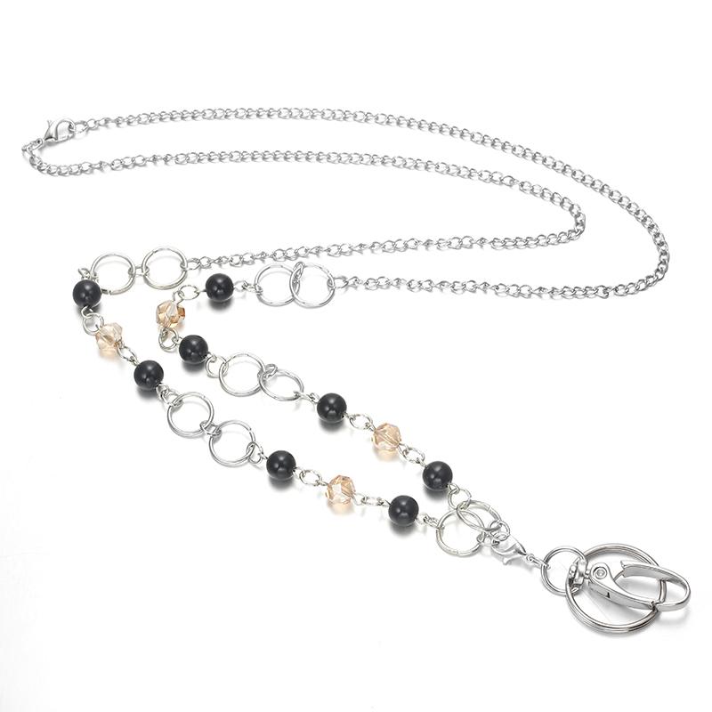 

Elegant and generous Crystal lanyard for , teacher and Durable Lanyard Necklace, ID Badge holder, Stainless steel chain