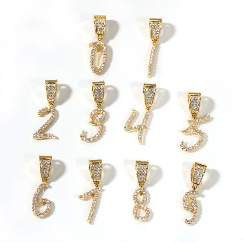 

Arabic Numbers 0-9 Pendant Necklace for Men Metal Charm Chain Choker Basketball Digital Necklace Jewelry Gift