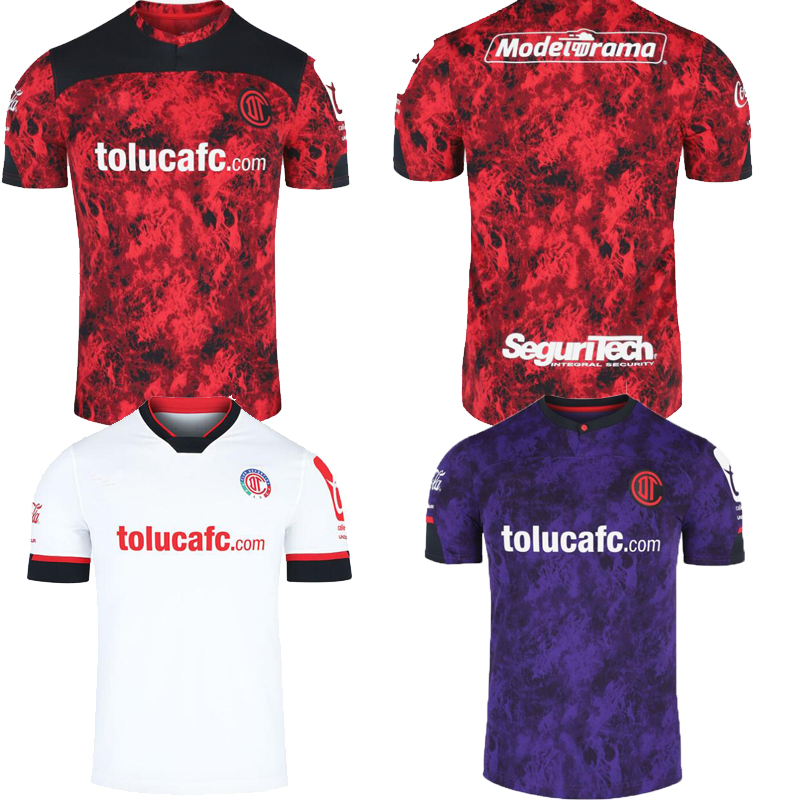 

Liga MX 2020 2021 mexico Deportivo Toluca Soccer Jerseys home away 3rd 20 21 Raúl López Alexis Canelo Michael Estrada football shirt 3xl