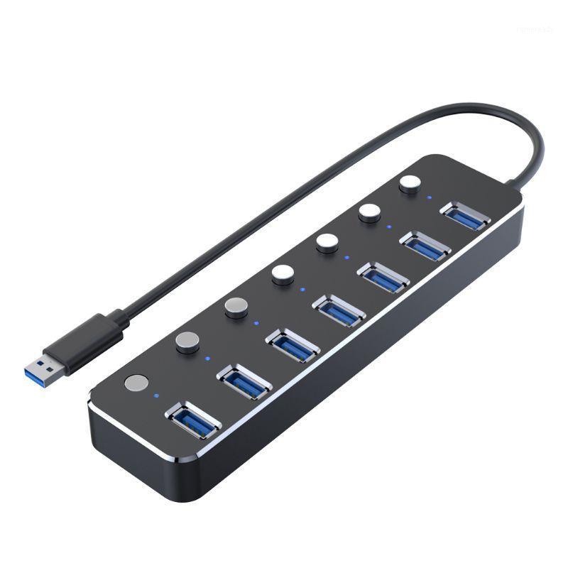 

Aluminum USB 3.0 Hub 7 Port USB Extender Splitter with Individual On/Off Switch 72XB1