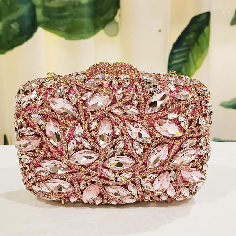 

High Quality Women's Large Rhinestone Clutch Diamond Crystal Evening Clutches Handbags Fashion Gold Metal Gemstone Shoulder Bag1, Black