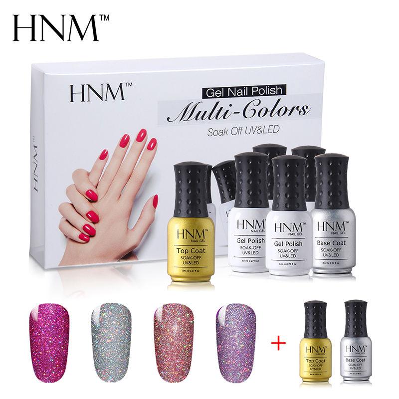 

HNM 8ML Gel Varnish Sets Kit Pure Color Nail Polish Set Manicure UV Gelpolish Soak Off Gel Polish Nail Art DIY Kit Manicure