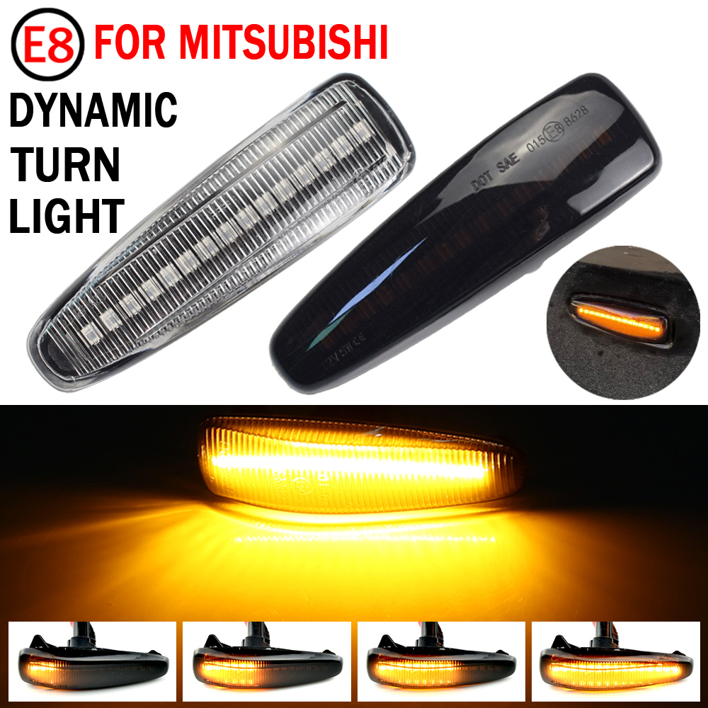 

LED Side Fender Dynamic Turn Signal Light Marker Lamp For Mitsubishi Lancer Evolution Evo X Outlander Sport RVR ASX Mirage 2014+