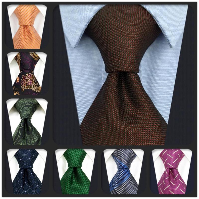

Bow Ties Luxury For Men Business Neckties Solid Checked Blue Green Wedding Tie Suit Formal Dress School Accessories Drop
