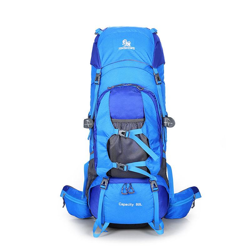 

80L Waterproof Lightweight Hiking Backpack High-Performance Outdoor Sport Travel Daypack for Men Women Climbing Camping Touring, 80l blue