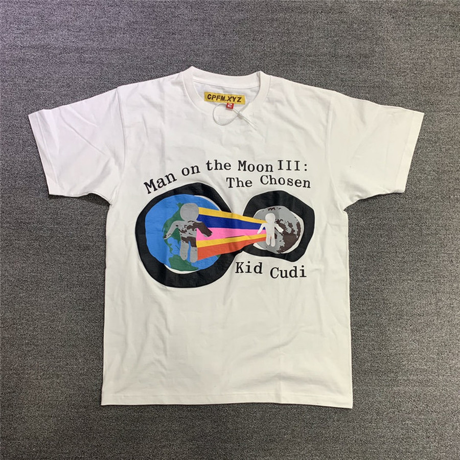 

2021 New Foaming Printing Cpfm x Kid Cudi Man on the Moon Iii Tee Men Women Streetwear T-shirts Ykbb