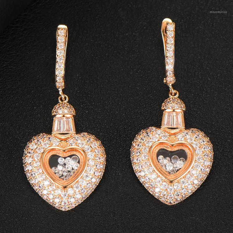 

GODKI Heart Huggie Hoop Earrings with Shining Cubic Zirconia Earrings for Women Wedding DUBAI Bridal Hoop 20201