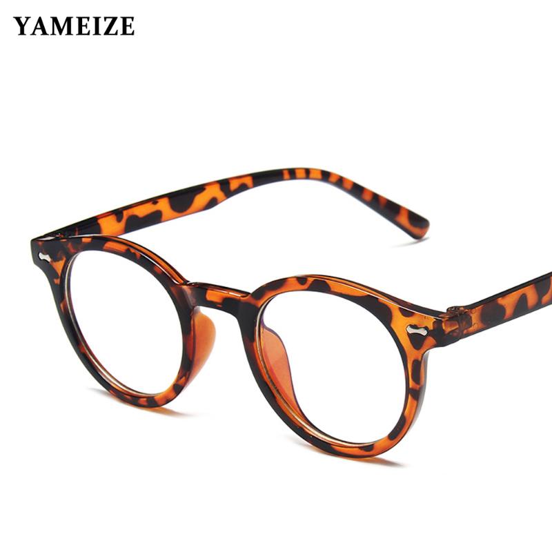 

YAMEIZE Anti Blue Light Blocking Glasses Women Optical Frame Anti UV Computer Gaming Filter Round Glasses Transparent Eyeglasses