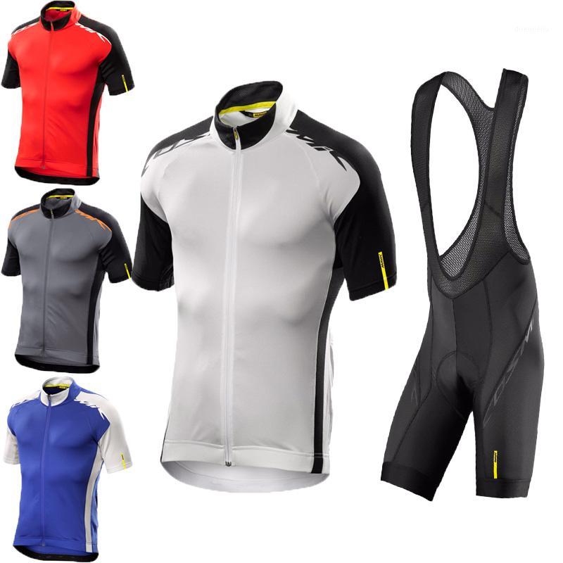 

2020 Men Summer Pro Cycling Clothing Ropa Ciclismo Cycling Jersey Breathable Bike Clothes Quick Dry Sets1, Jerseys red