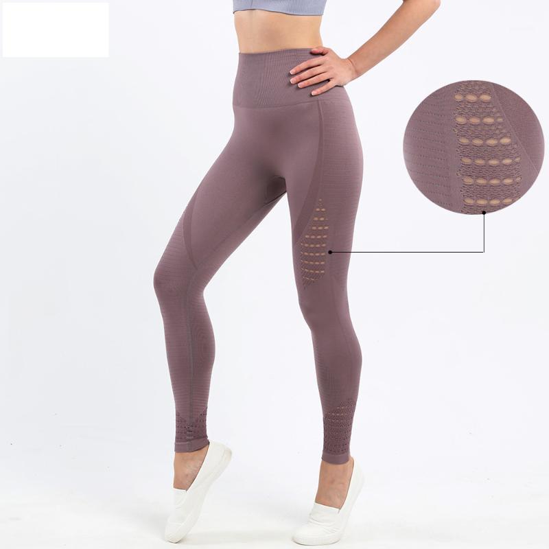 

Workout Running Yoga Pants High Waist Fitness Gym Leggings Women Joggers Seamless Energy Tights Stacked pants Hollow Sportswear1, Army green