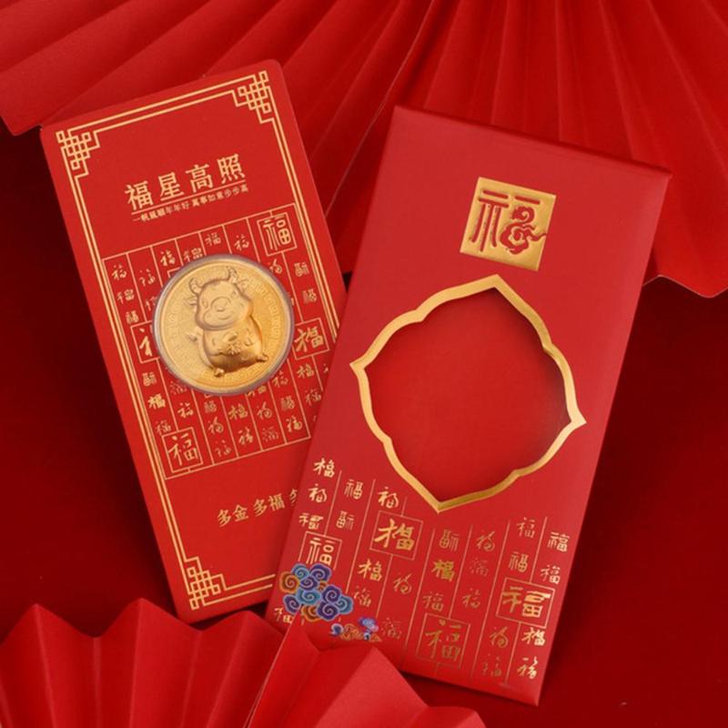 

2021 New Year Red Envelope Chinese r Year Paper Money Envelopes Chinese Elements Cartoon Red Packet Envelope