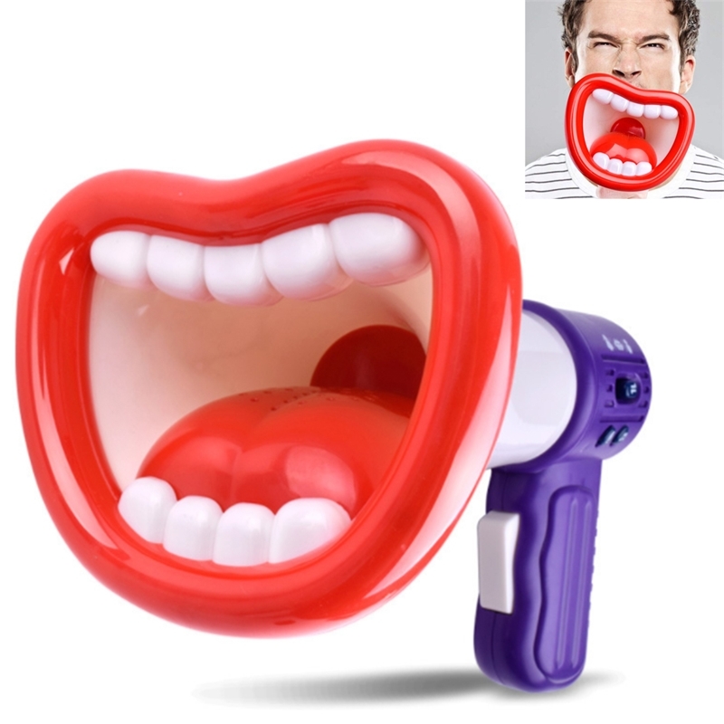 

Funny Toy Big Mouth Megaphone Recording Loudspeaker Changeable Children Tape Toy For Kids Play Gags Practical Jokes Y200428
