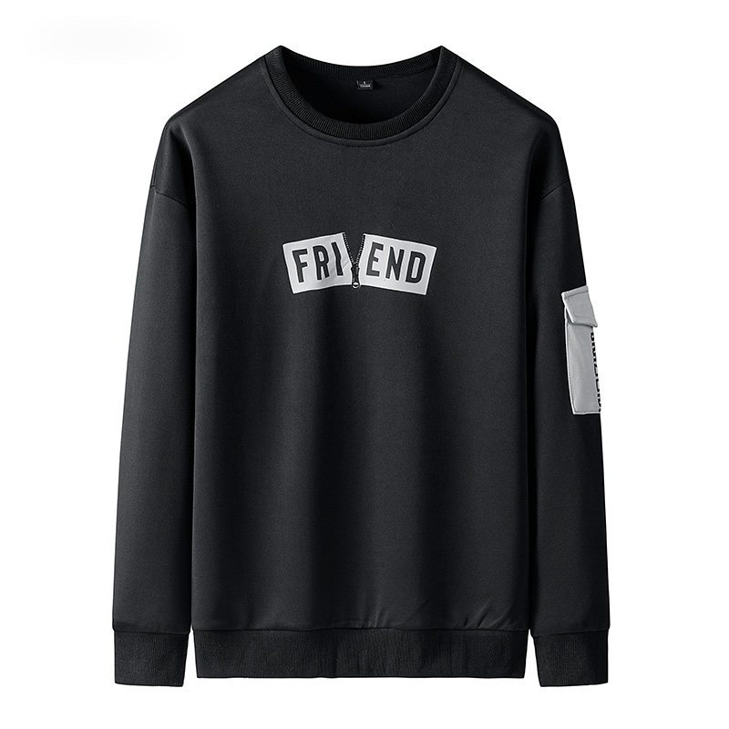 

2021 New Mens Designer Hoodies Streetwear O-neck Sweatshirt Casual Men Hip Hop Men's Sweatshirts Side Pocket Comfortable Tracksuits 6bsk, Black