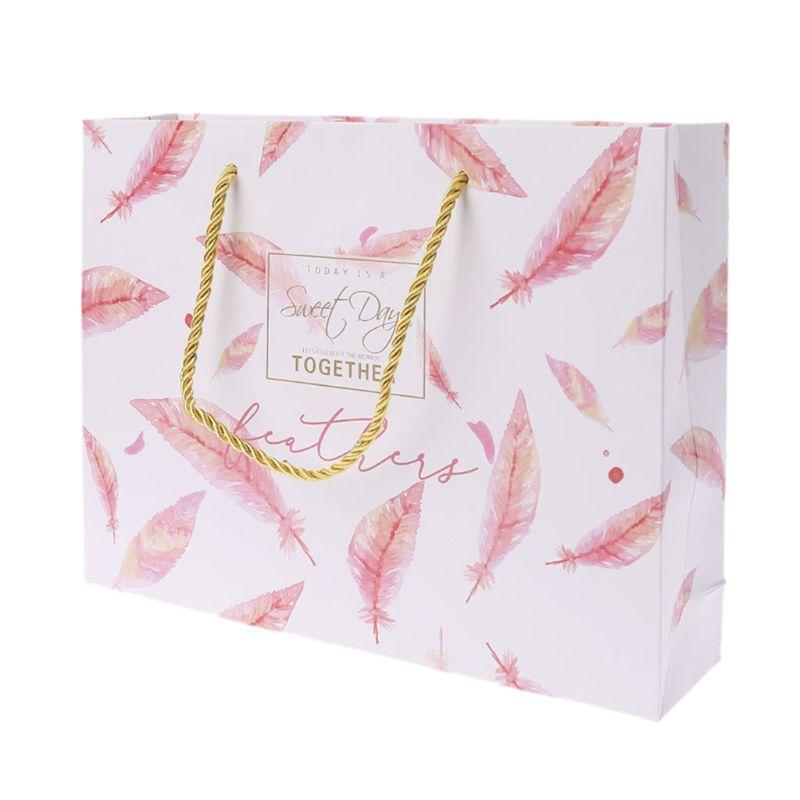 

Paper Gift Bag with Handle Wrapping Package Festival Jewelry Wedding Party Recyclable Bags Birthday Supplies