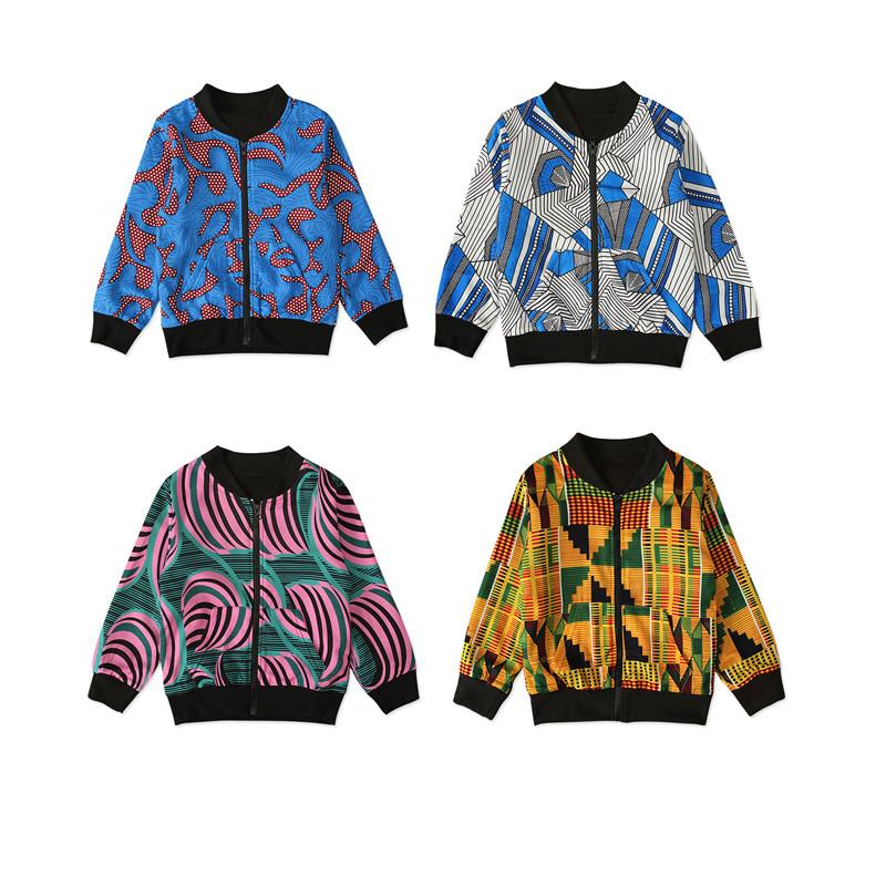 

NEW Dazzle Colour Kids Jacket Birthday Gift Party Outfit Color Printing Jacket For Boy Sparkle Baby Clothes Zipper Flight, 5 picture color