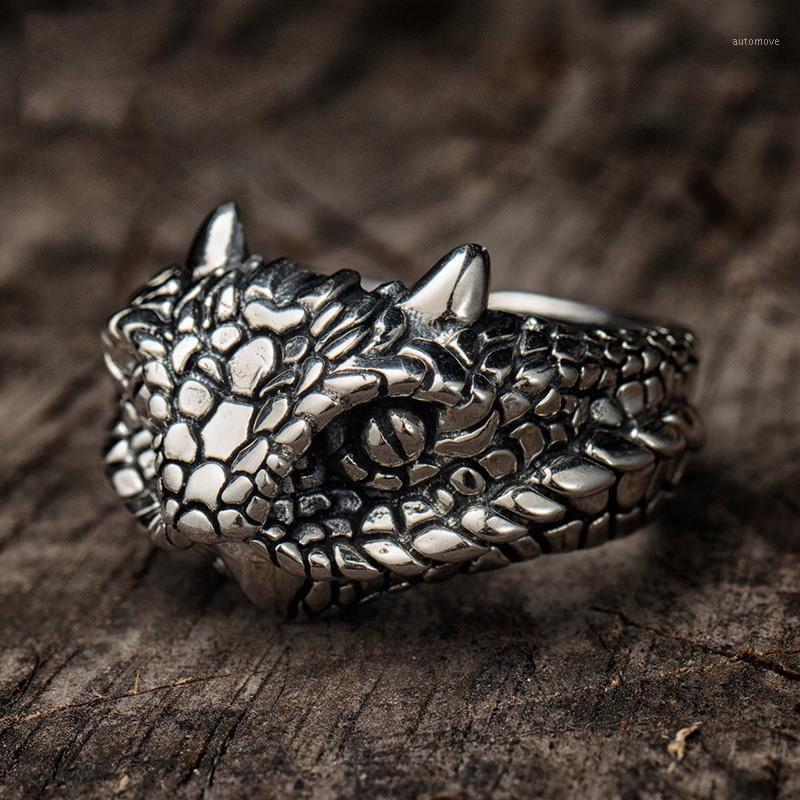 

silver original design viper retro Japan South Korea exaggerated domineering neutral men and women adjustable ring1