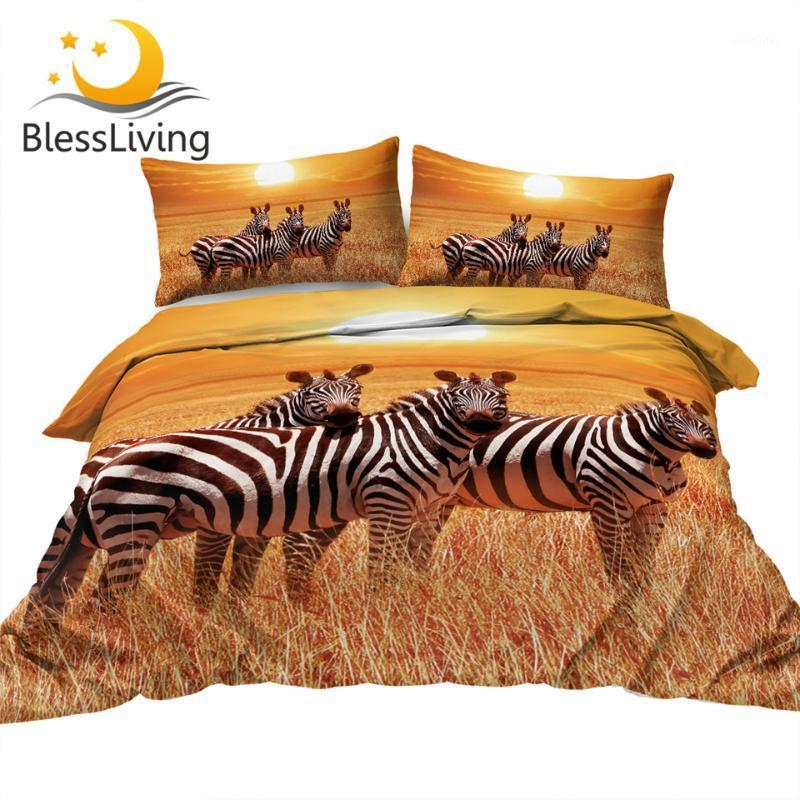 

BlessLiving Striped Bedding Rainbow Zebra Duvet Cover Set Queen Size Trendy Wild Animal Bed Set Tropical Bedspread 3pcs Dropship1