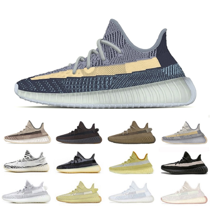 

Ash Blue Sand Taupe v2 carbon kanye west mens run shoes fade sand taupe natural reflective men women trainers sports sneakers 36-46