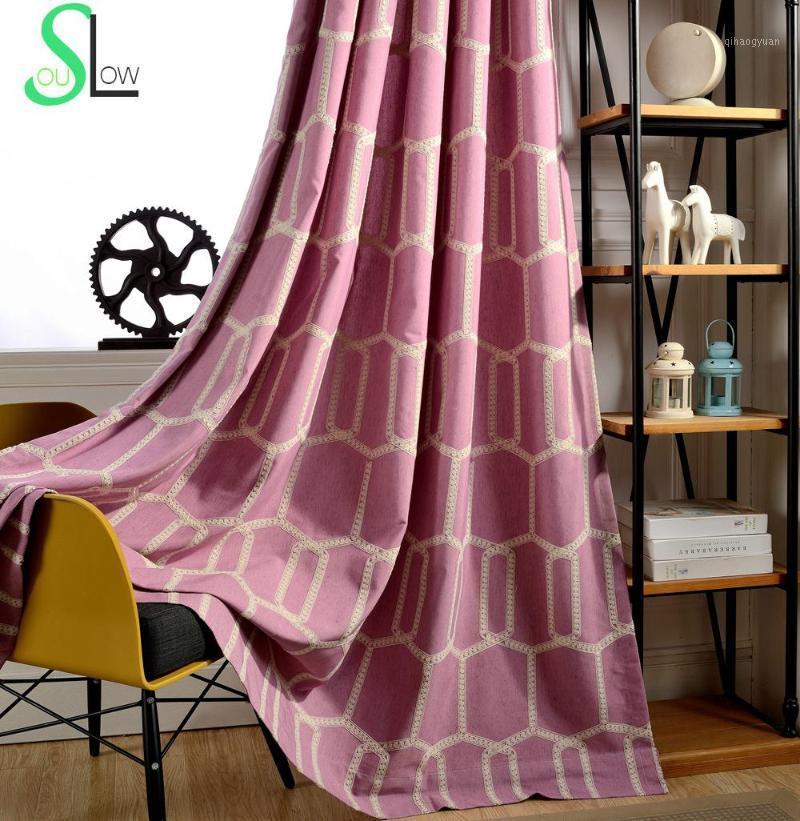 

Honeycomb Three dimensional Embroidery Curtain Mianma Curtains French Window Embroidered Plaid And Tulle For Bedroom Living Room1, Tulle2
