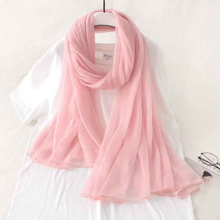 

2020 new spring and autumn all-match four seasons large size square scarf shawl solid color scarf WHITE1