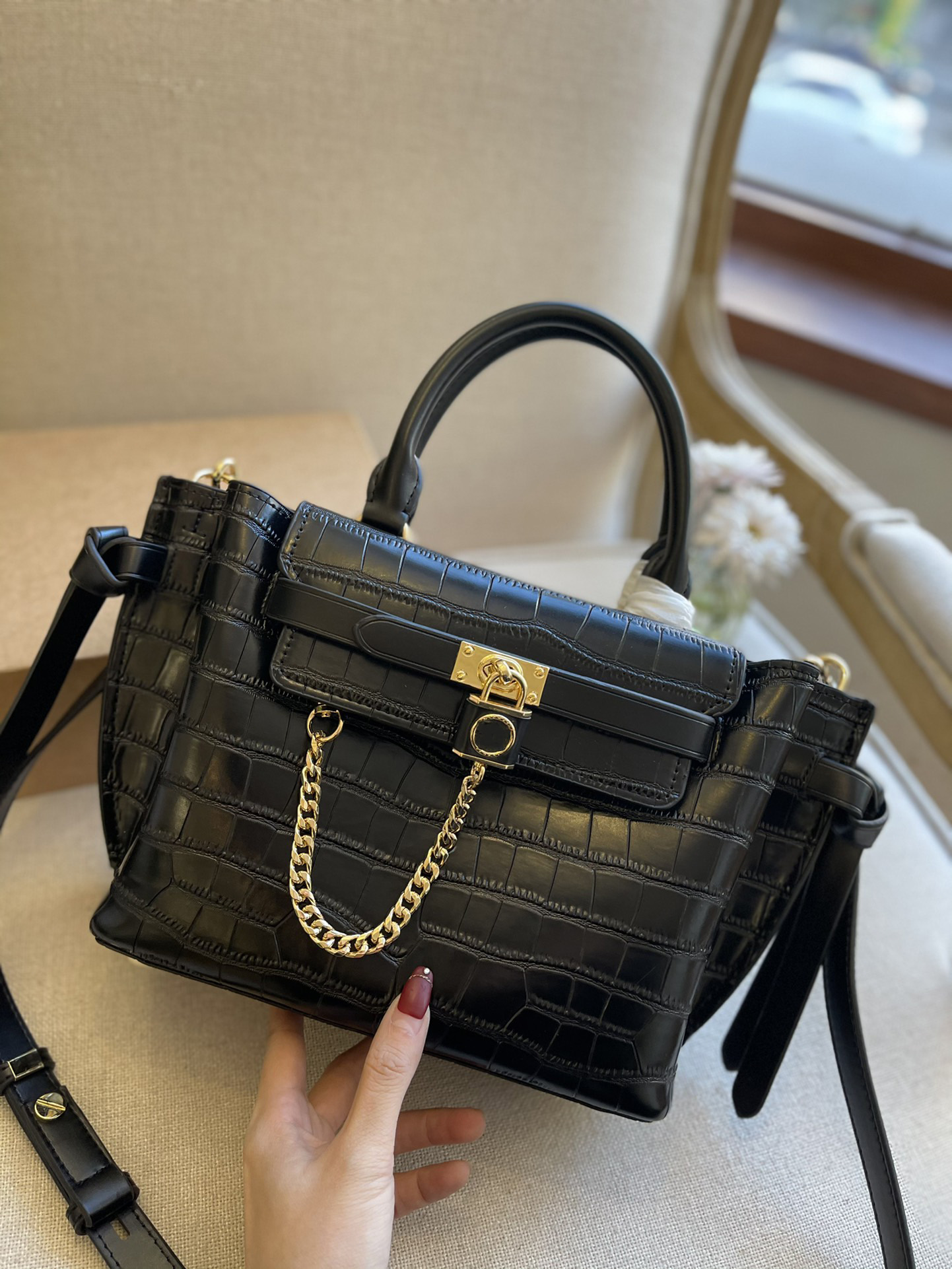 

Hamilton Legacy Bags, Large Capacity,Classic Style black size24*20cm, Dark khaki