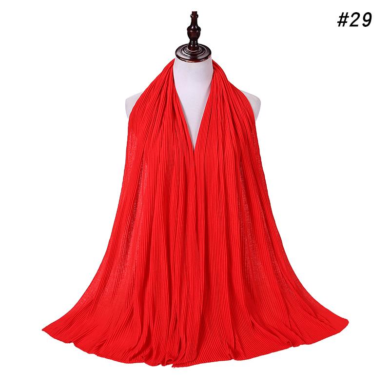 

Scarves Jersey Pleated Wrinkle Hijab Scarf Cotton Plain Elasticity Shawls Crinkle Long Muslim Head Wrap