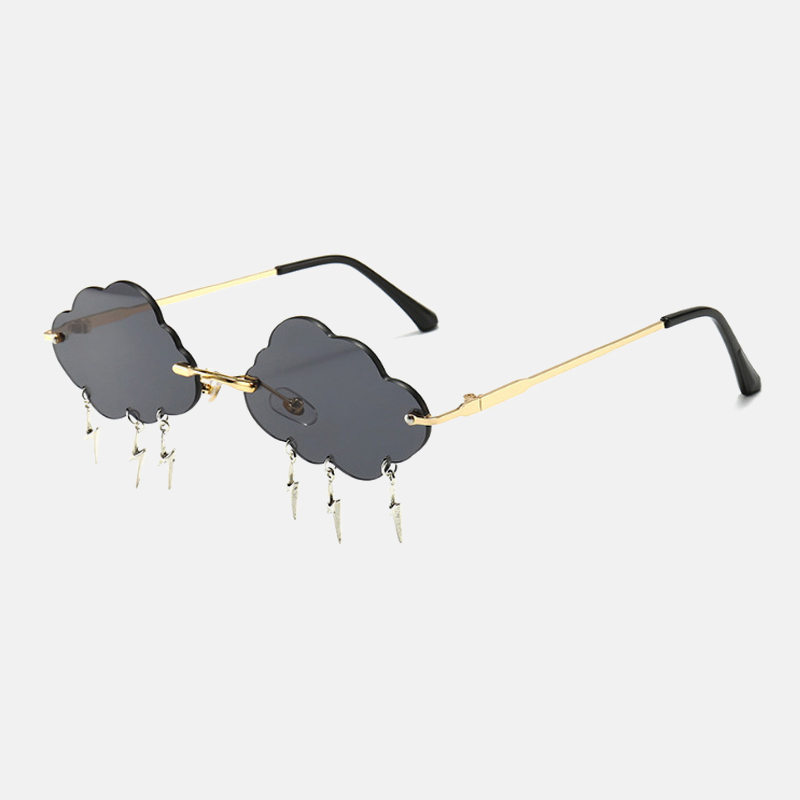 

Fashion Rimless Sunglasses Women Vintage Clouds Tassel Steampunk Sunglasses Men Frameless Punk Glasses Shades UV400 glasses