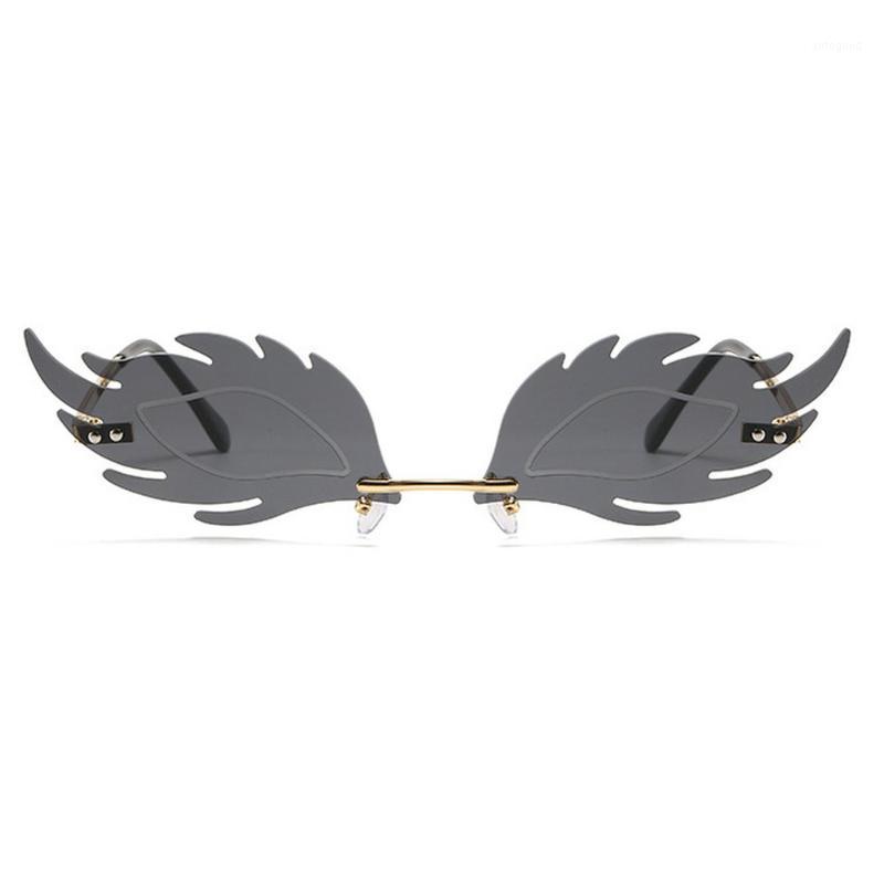 

Sunglasses Rimless Punk Women Vintage Men Male Ladies Cat Sun Glasses Retro Mirror Shades UV400 NX1