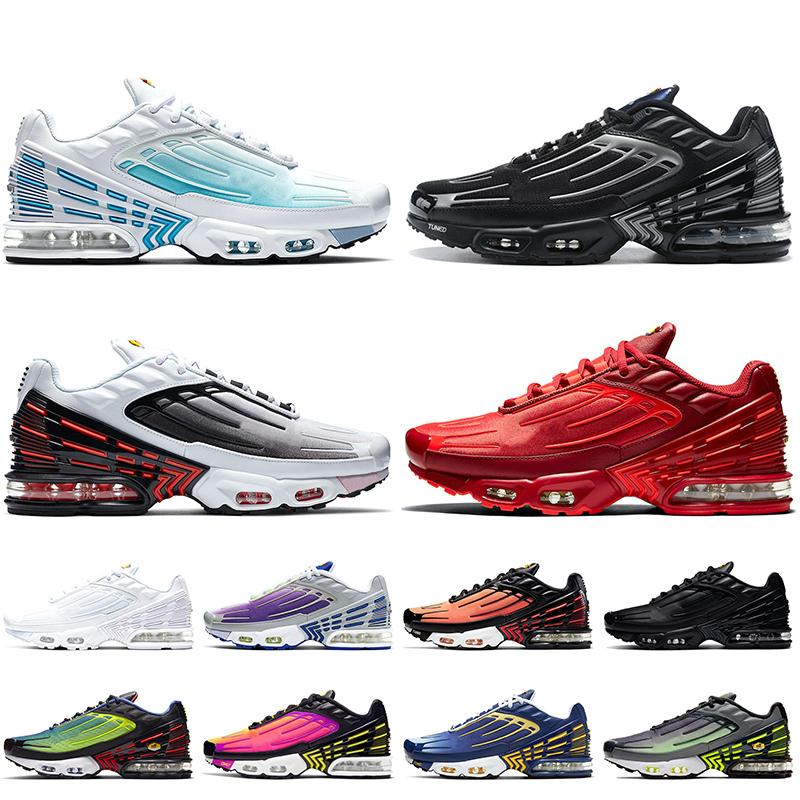 Chaussures de course mode de qualité à l'écoute tn plus 3 chaussures de sport pour hommes tn 3 femmes blanc laser bleu noir rouge chaussures de s