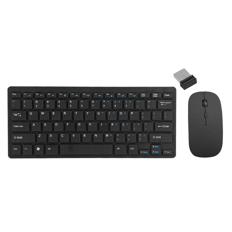 

Wireless 2.4GHz Ulti-thin 77 Keys Business Keyboard 1600DPI Silent Optical Office Mouse Combo for Laptop Desktop PC