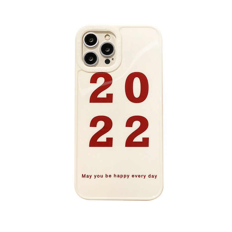 

Zodiac year 2022 mobile phone cases for iPhone 12 mini 11 Pro Max XR 8plus 7 SE all-inclusive anti-drop silicone soft shell, White