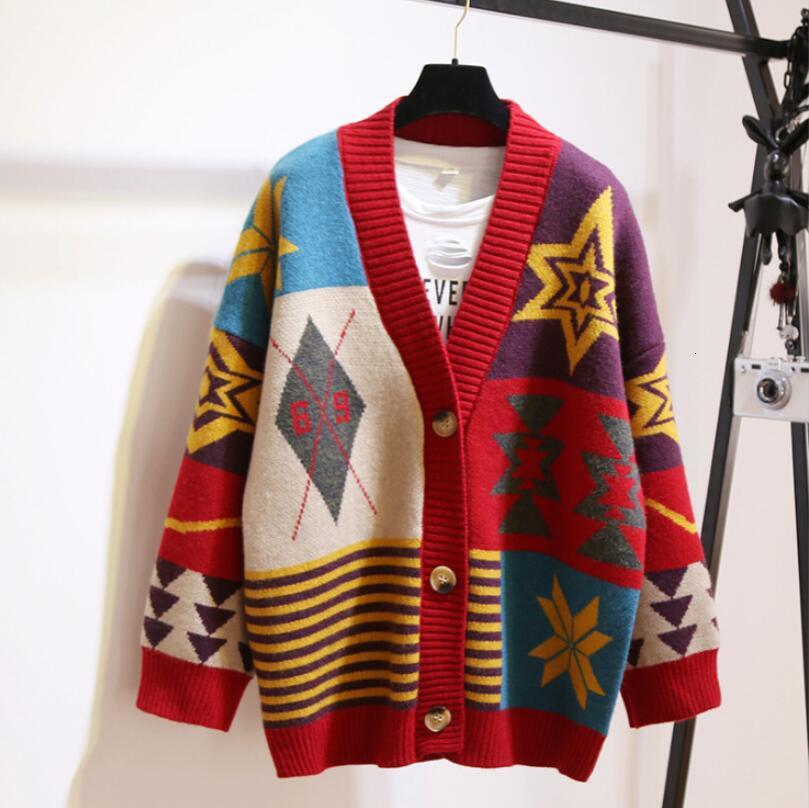 

Color Jacquard Combining Fashion Seam Loose Single-breasted Mesh Cardigan Women's Nightgown P1822 U88g, Photo