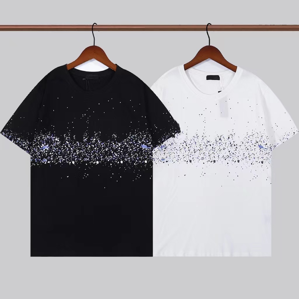 

Fashion Mens Designers TShirt Summer T Shirt High Quality Stylist TShirt Hip Hop Men Women Black Short Sleeve Tees #14, White