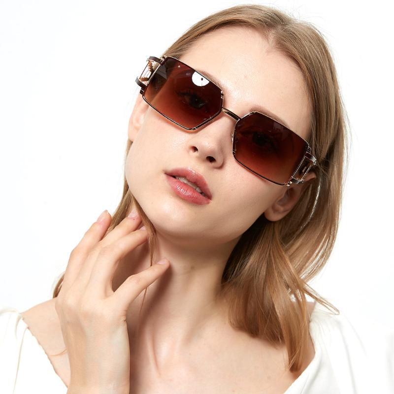 

Sunglasses 2021 Small Round Women Gothic Vintage Shades For Lady Fashion Luxury Design Brown Glasses NX