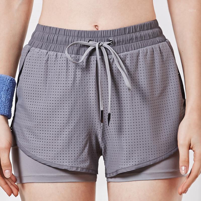 

Women Breathable Mesh Gym Yoga Shorts 2 in 1 Running Cycling Training Shorts Ladies Athletic Workout Clothes1, Ft903502